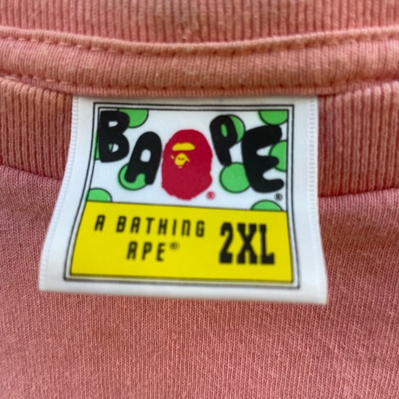 Pink/salmon A Bathing Ape Tee - Picture 3 of 3